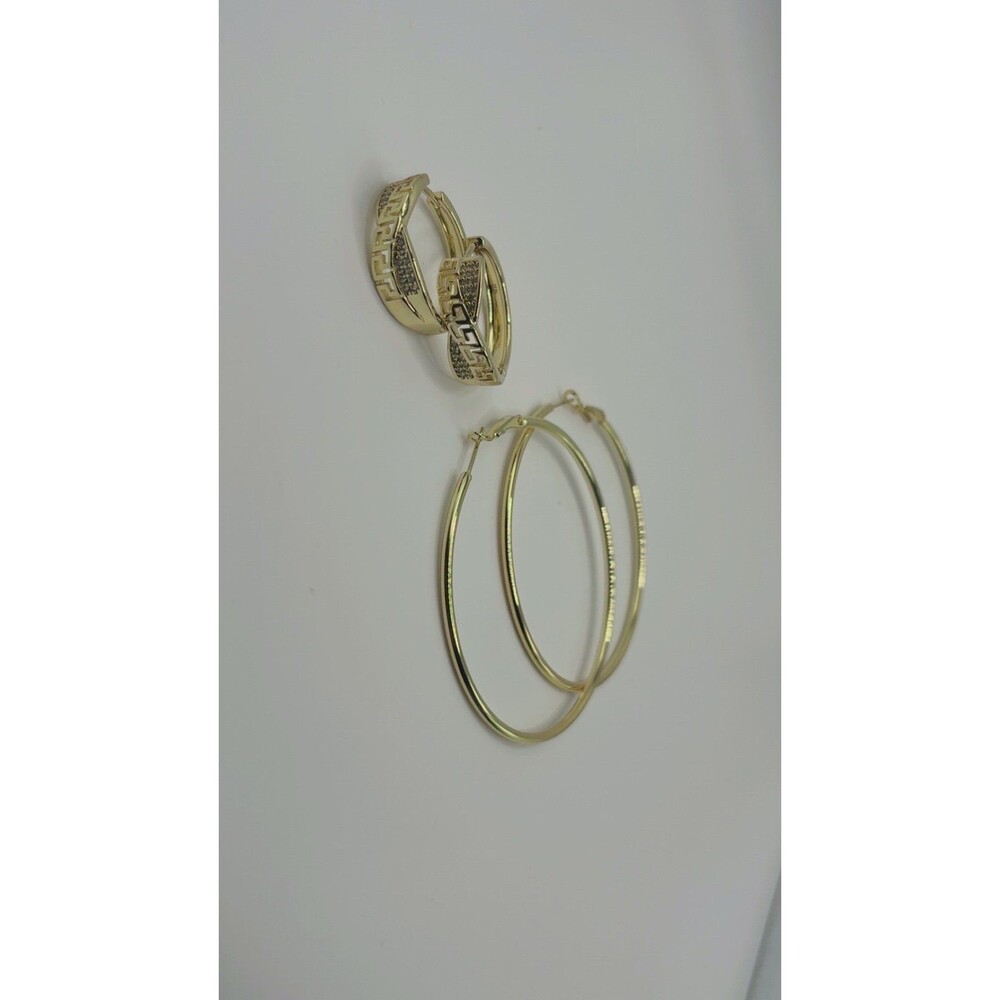 Argollas chapadas en oro 14k